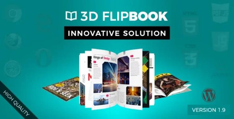 WordPress FlipBook – 3D动画翻书效果插件 – v1.13.1