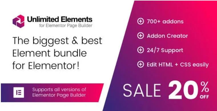 Unlimited Elements for Elementor Page Builder 无限元素编辑器插件 – v1.5.44