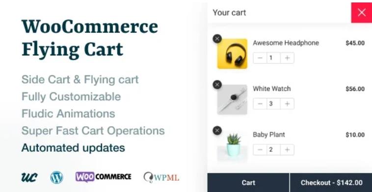 WooCommerce Flying Cart – 点击加入飞入购物车插件 – v1.6.1