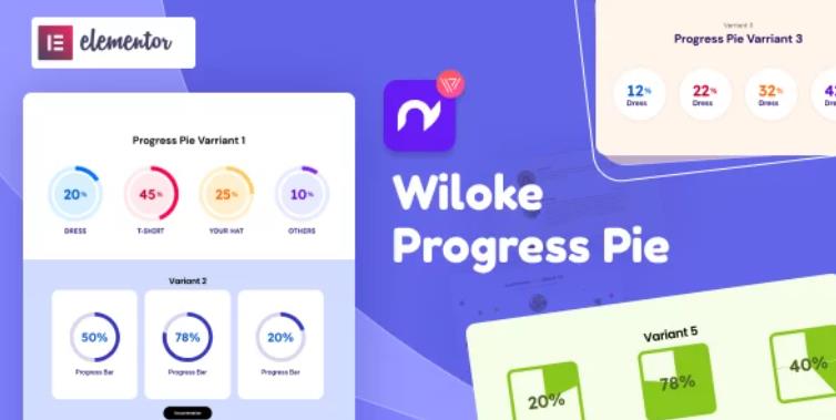 Wiloke Progress Pie for Elementor – 饼图流程图插件 – v1.0.24