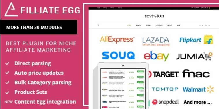Affiliate Egg – 联盟推介推销营销WordPress插件 – v10.7.1