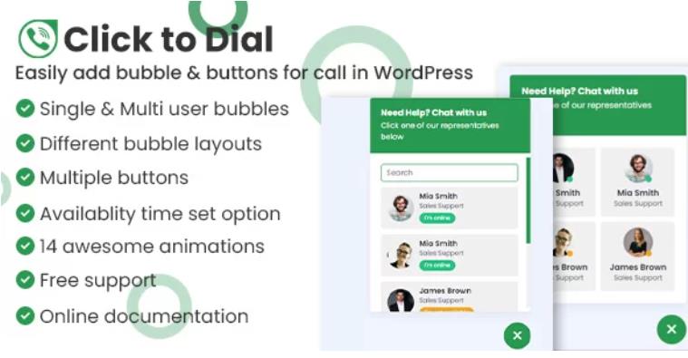Click to dial – 网站点击调用呼叫WordPress插件