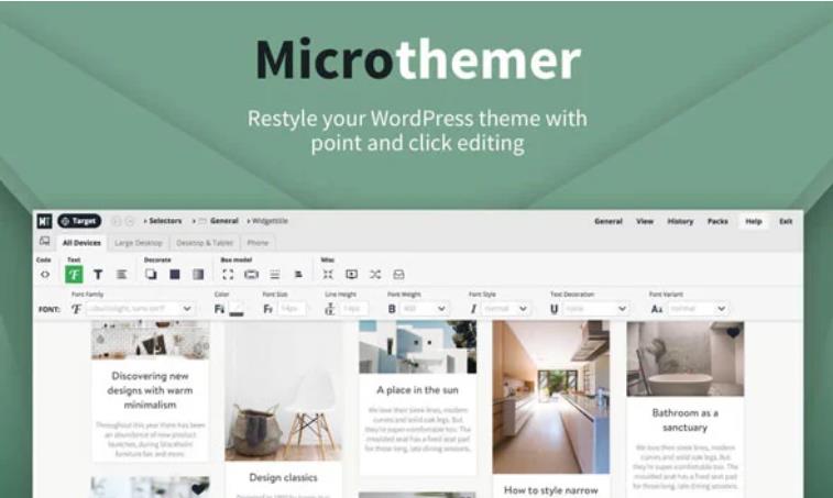 MicroThemer – CSS 编辑器WordPress插件 – v7.1.5.9