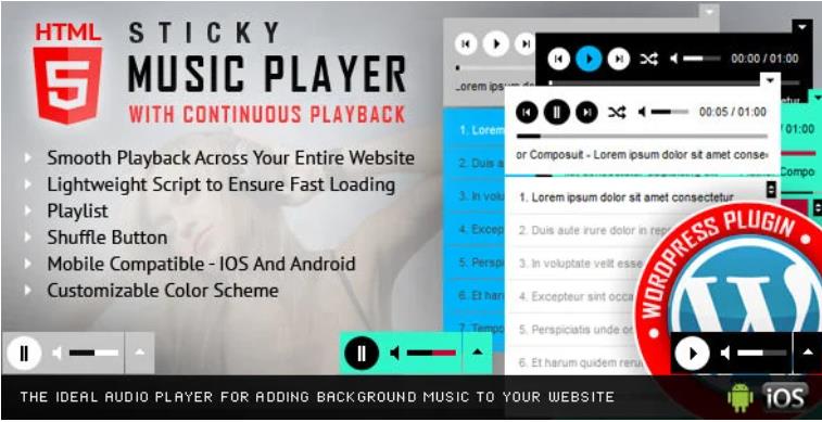 Sticky HTML5 Music Player – 音乐播放器插件 – v3.1.4