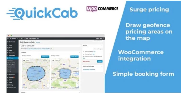 QuickCab – WooCommerce Taxi Booking 出租车运输预定插件 – v1.2.7