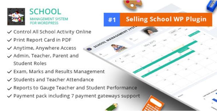 School Management System 学校管理系统WordPress插件 – v83.0