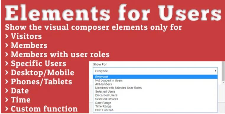 Elements for Users – 自定义内容访问限制WordPress插件 – v1.5.6
