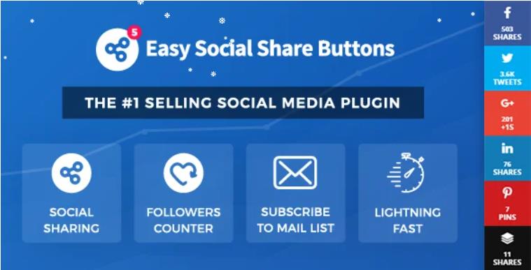 Easy Social Share Buttons 社交分享WordPress插件 – v8.7