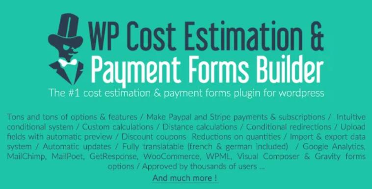 WP Cost Estimation & Payment Forms Builder – 成本计算支付表格 – v10.1.49