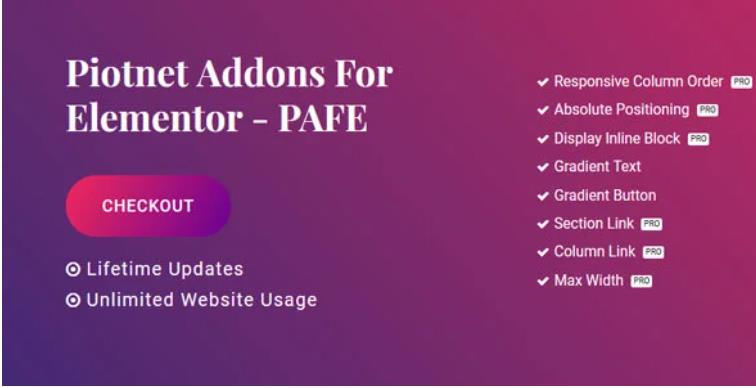 Piotnet Addons Pro For Elementor 扩展插件 – v7.0.8