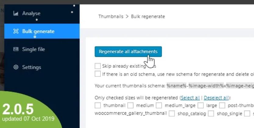 WordPress Real Thumbnail Generator – 批量重新生成缩略图/上传文件夹 – v2.6.26