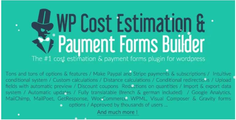 WP Cost Estimation & Payment Forms Builder – 成本计算支付表格 – v10.1.55