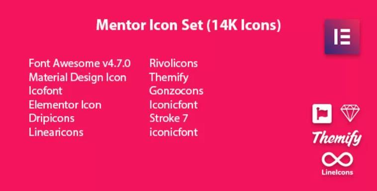 Mentor Icon Pack for Elementor Page Builder – 图标生成编辑插件