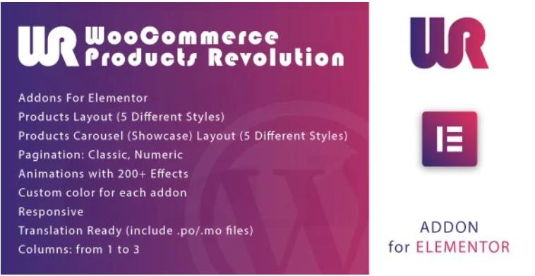 WooCommerce Products Revolution for Elementor – 商品布局编辑器插件