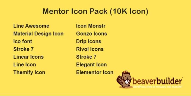Mentor Icon Pack for Beaver Page Builder – 图标生成插件