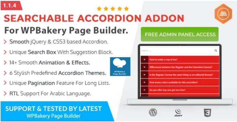 Ultimate Searchable Accordion – 终极可搜索手风琴插件 – v1.1.6