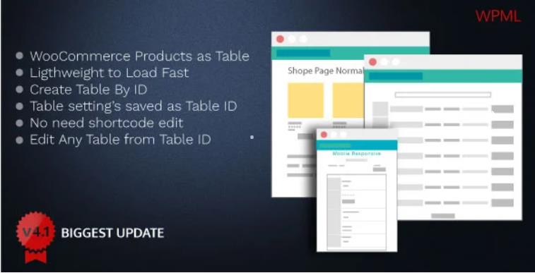 Woo Product Table Pro – 快速表格创建WordPress插件 – v8.1.9
