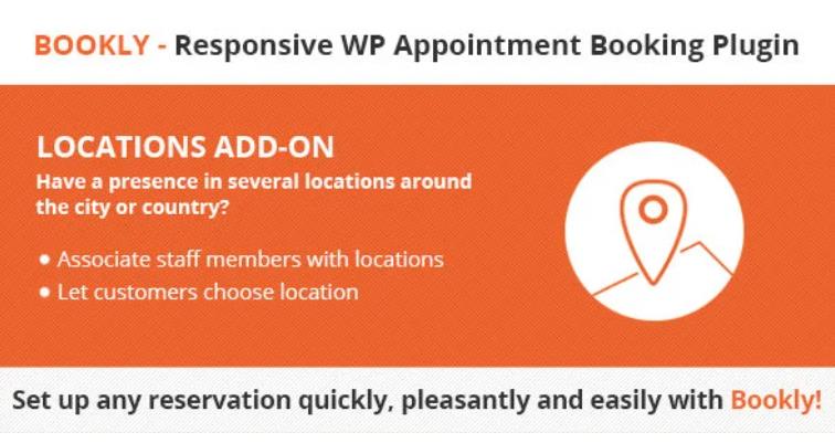 Bookly Locations (Add-on) 预约插件位置管理 – v4.3