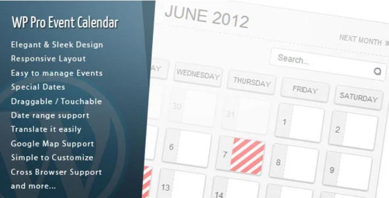 WordPress Pro Event Calendar 活动事件日历 – v3.2.7