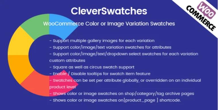 CleverSwatches – WooCommerce 商品属性颜色图像变化色板插件 – v2.2.3