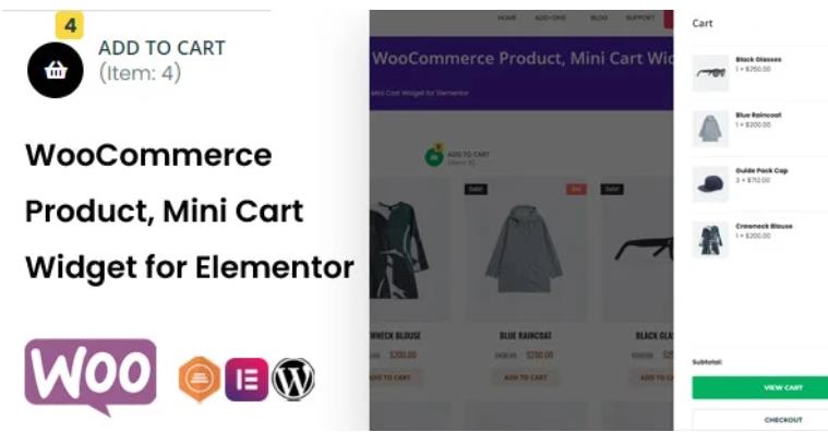 TFMiniCart&Product – 商店迷你购物车 Elementor 插件