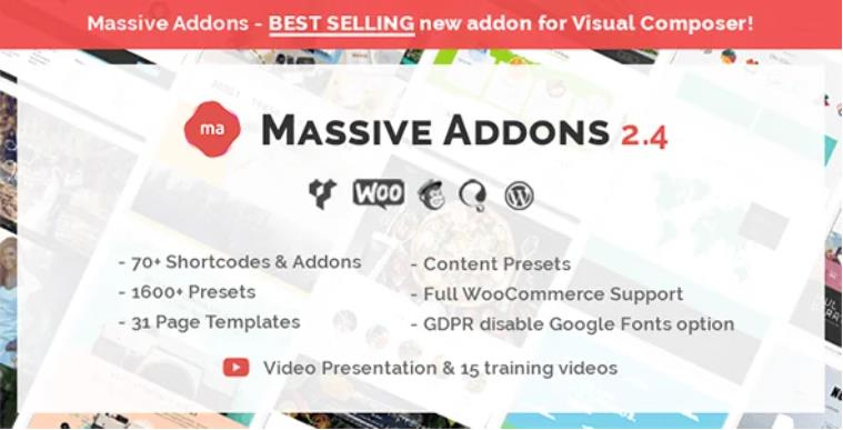Massive Addons for Visual Composer 扩展包插件 – v2.4.8