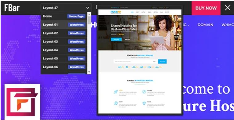 FBar – 响应式演示站顶部切换栏WordPress插件 – v3.0