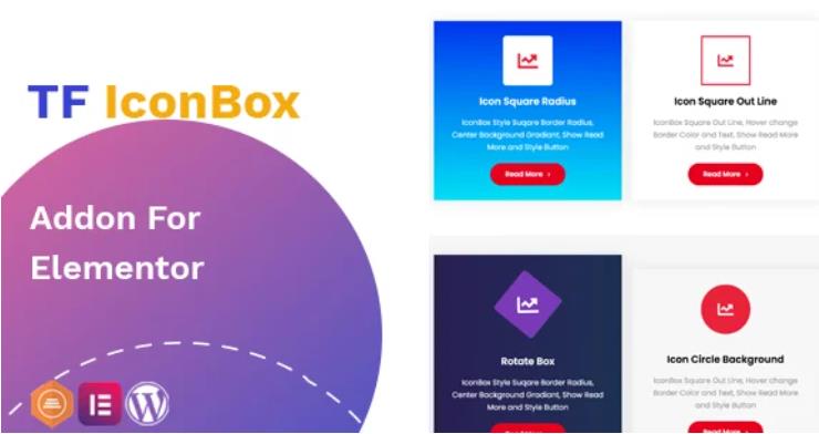 TF IconBox Addon for elementor 可视化图标盒子编辑器插件 – v1.0.2