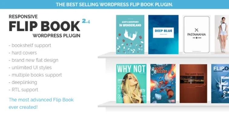 Responsive FlipBook 响应式图书翻页WordPress插件 – v2.5.0