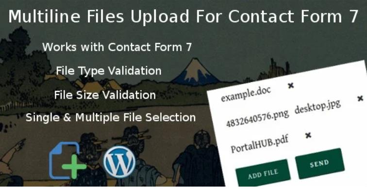 Multiline files upload for contact form 7 Pro 联系表单7 多文件上传插件 – v1.8