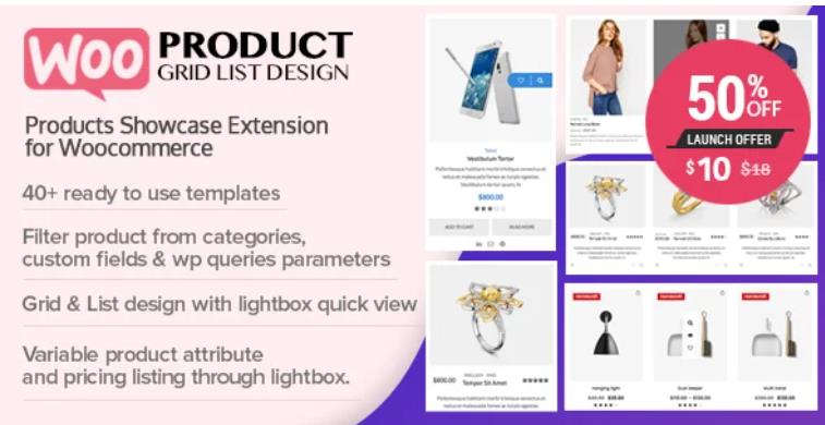 WOO Product Grid/List Design 商品排列插件 – v1.0.6