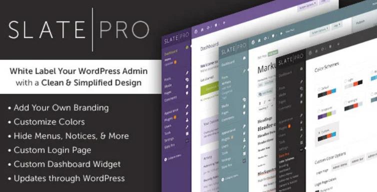 Slate Pro – WordPress后台模板插件 – v1.1.9