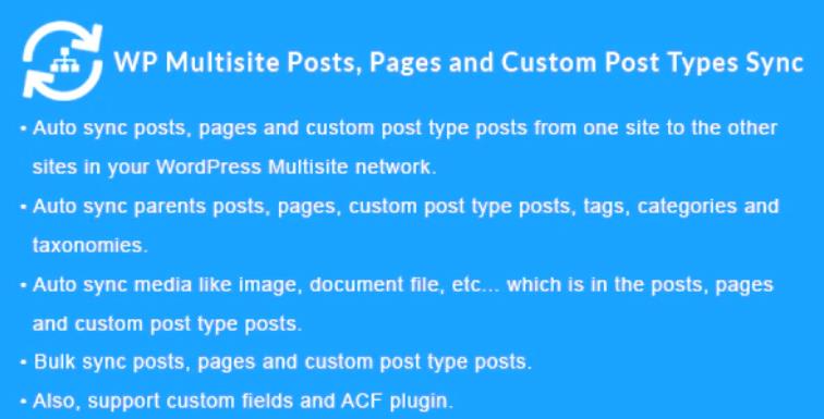 WordPress Multisite Posts Pages and Custom Post Type Posts Sync 多站点文章同步插件 – v1.4.0