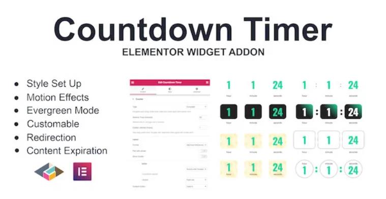 Countdown Timer Elementor Page Builder Addon 倒计时编辑器插件