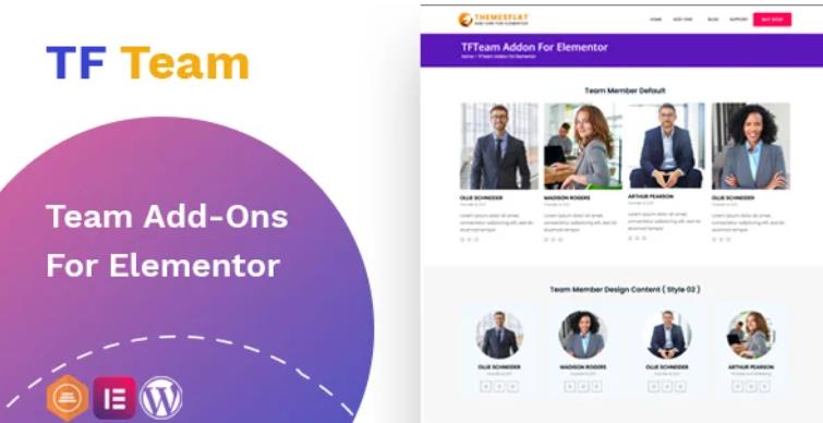 TfTeam – Elementor 可视化团队小工具插件 – v1.0.1