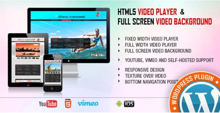 Video Player & FullScreen Video Background 全屏视频背景WordPress插件 – v1.9.3