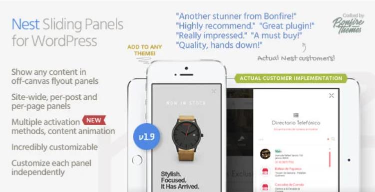 Nest – 滑动面板WordPress插件 – v2.2