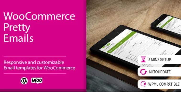 WooCommerce Pretty Emails 邮箱模板WordPress插件 – v1.8.6