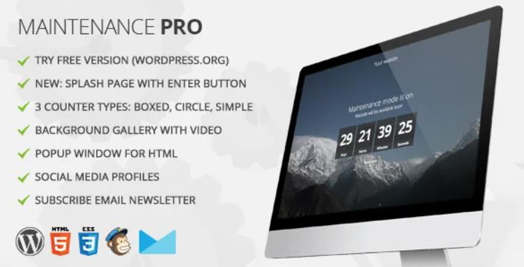 Maintenance PRO v3.5.1 – 网站维护WordPress插件