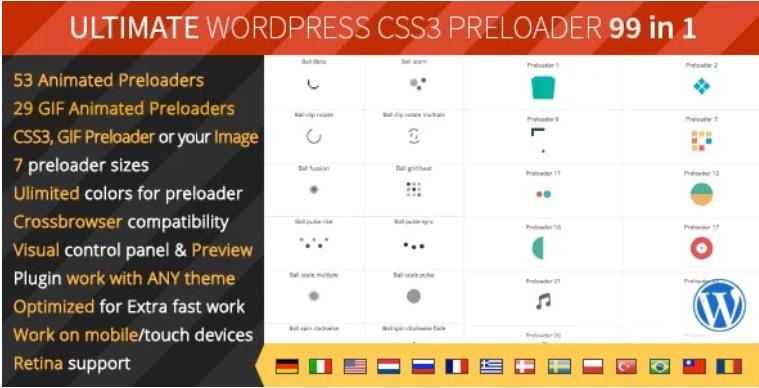 Ultimate WordPress Preloader – 99个CSS3网站预加载器 – v1.1