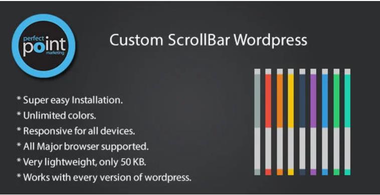 Custom scrollbar 彩色自定义滚动条WordPress插件
