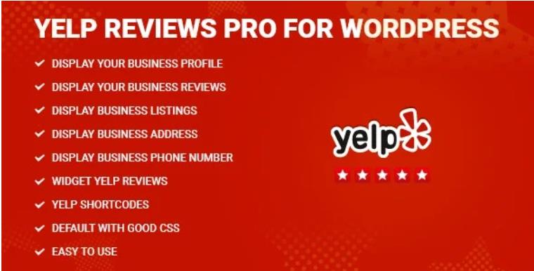 Yelp Reviews Pro for WordPress 专业评论小工具插件 – v1.9