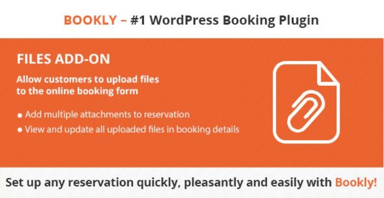 Bookly Files (Add-on) 预定表单附件上传插件 – v1.9