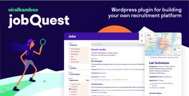 jobQuest – WP Job Recruitment Board 工作岗位发布招聘插件 – v1.0.0