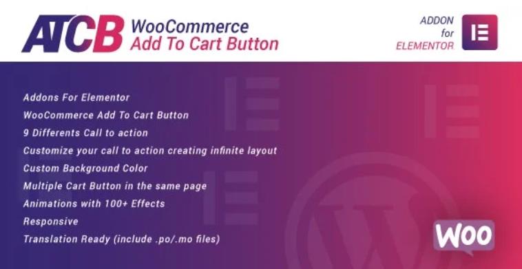 WooCommerce Add To Cart Button for Elementor 加入购物车按钮插件
