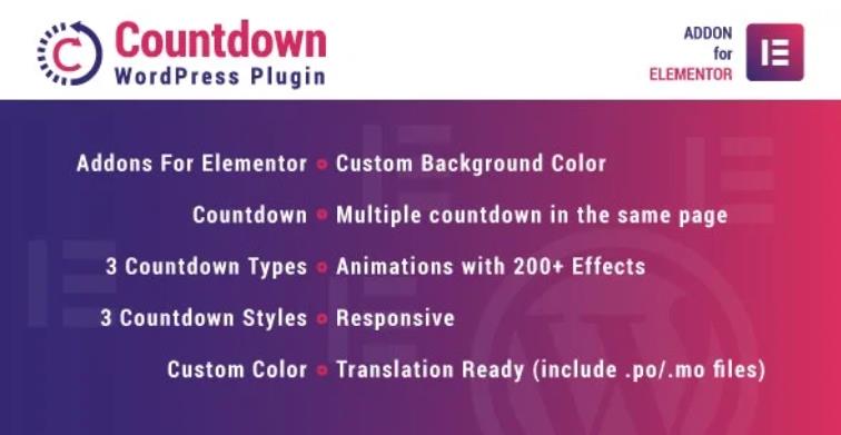 Countdown for Elementor – 可视化倒计时WordPress插件 – v1.0.0