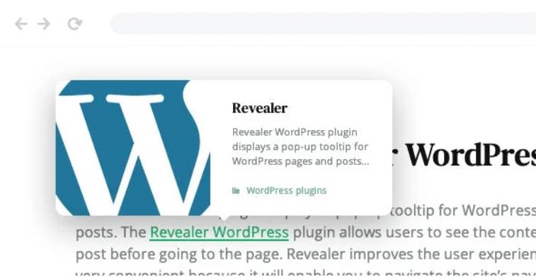Revealer – 链接弹出提示窗口WordPress插件 – v2.0.2