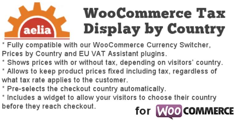 Tax Display by Country for WooCommerce 增值税/税务插件 – v1.12.1.191220