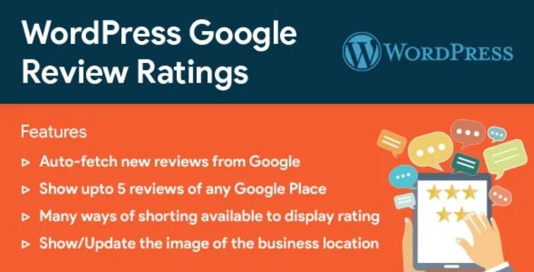 WordPress Google Reviews & Ratings 谷歌评论插件 – v2.6