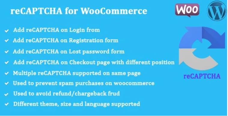 reCAPTCHA for WooCommerce 商店注册登录验证码插件 – v1.0.8